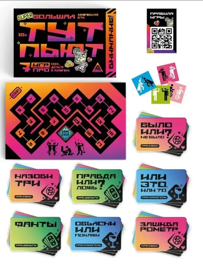 Загадочная алкогольная игра 7 в 1 для взрослых