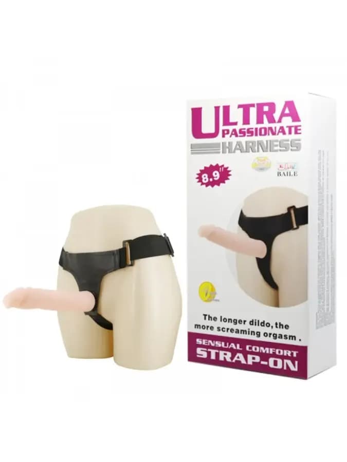 Страпон с длинным гнущимся фаллоимитатором