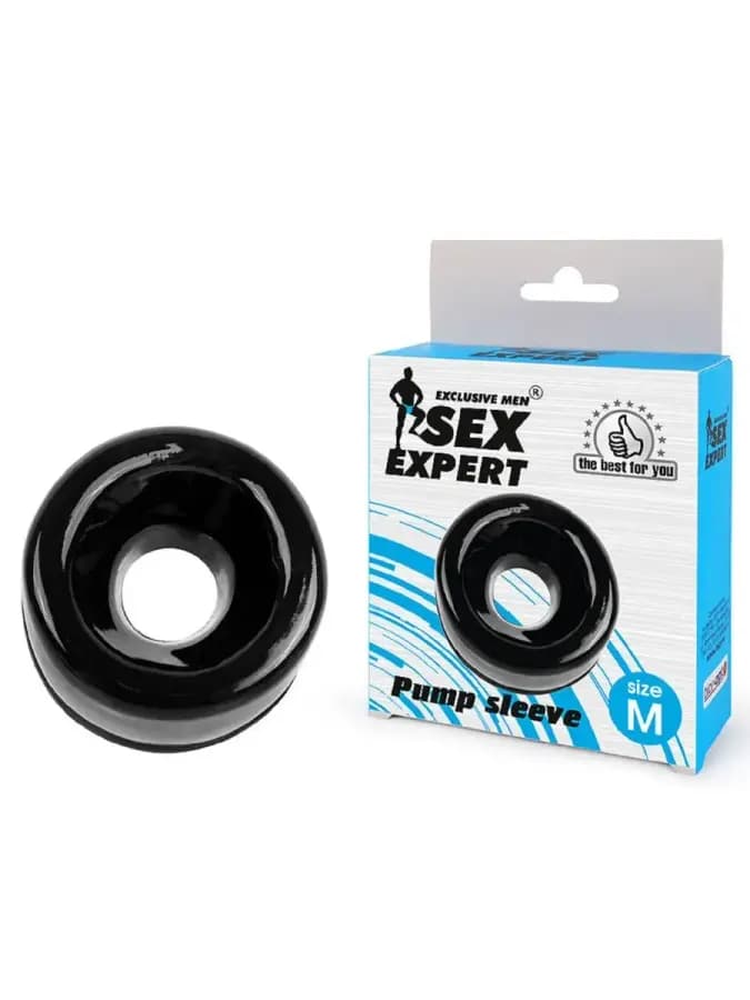 Насадка на помпу Sex Expert черная M