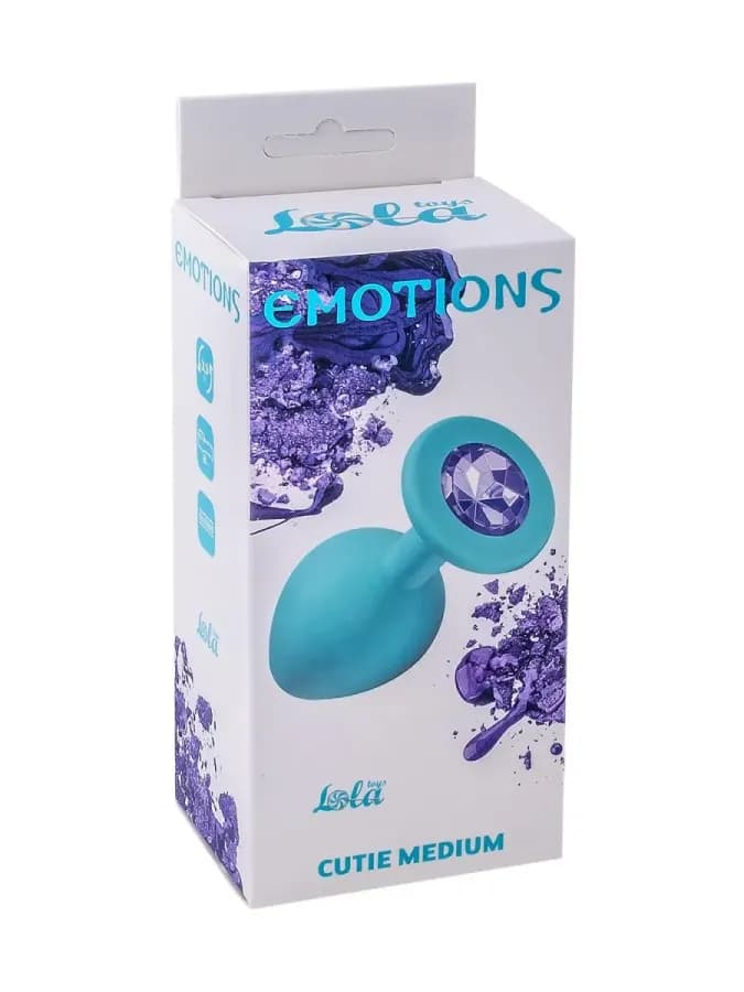 Анальная пробка Emotions Cutie Medium Turquoise light purple — фото 1
