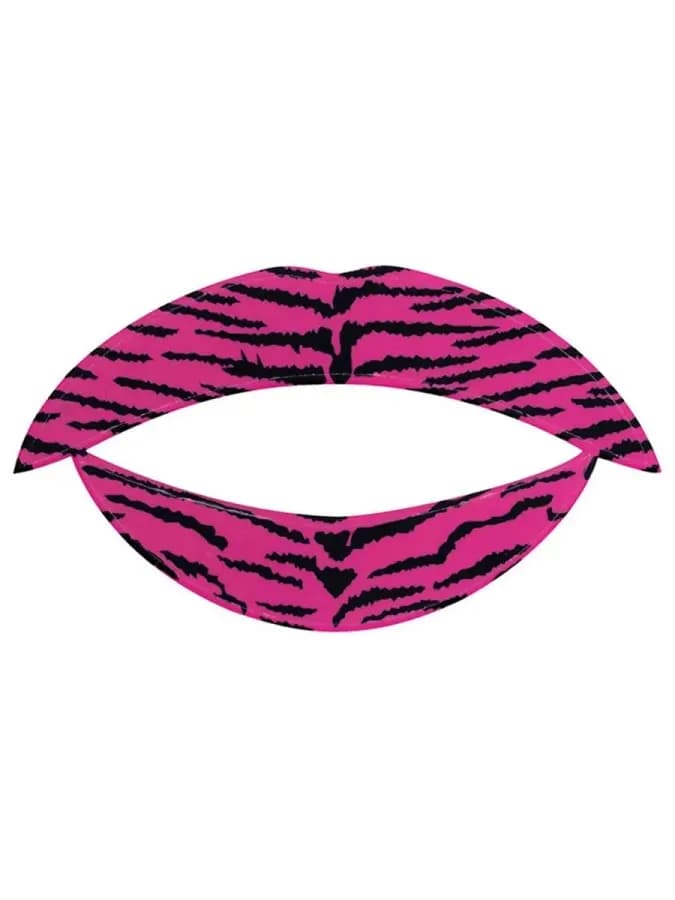 Временные тату-наклейки на губы LIP TATTOO Тигровый розовый — фото 2