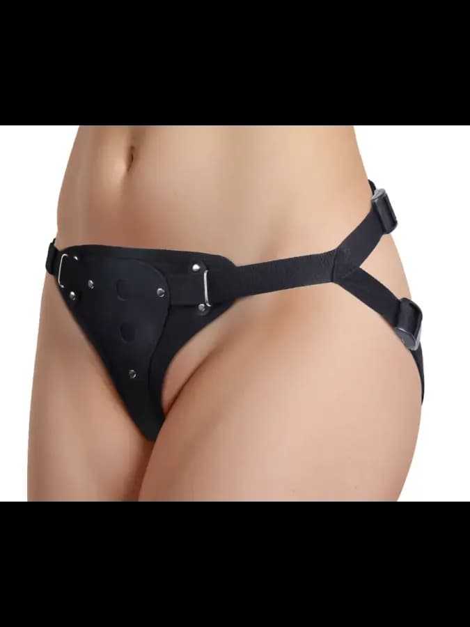 Женский страпон Harness с вагинальной пробкой из неоскина — фото 6