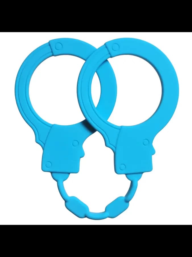 Силиконовые наручники Stretchy Cuffs Turquoise — фото 2