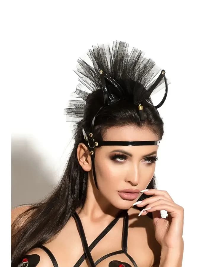 Маска с ушками Queen of hearts Allure черная OS