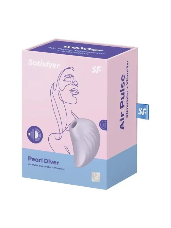 Клиторальный вибратор Сатисфаер Pearl Diver лиловый — фото 5