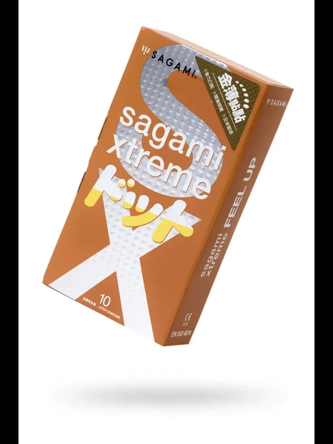 Sagami Xtreme Feel Up 10 шт. Презервативы анатомической формы с рельефной текстурой — фото 2