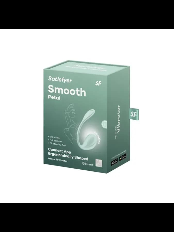 Виброяйцо Satisfyer Smooth Petal бирюзовый (Connect App) — фото 5