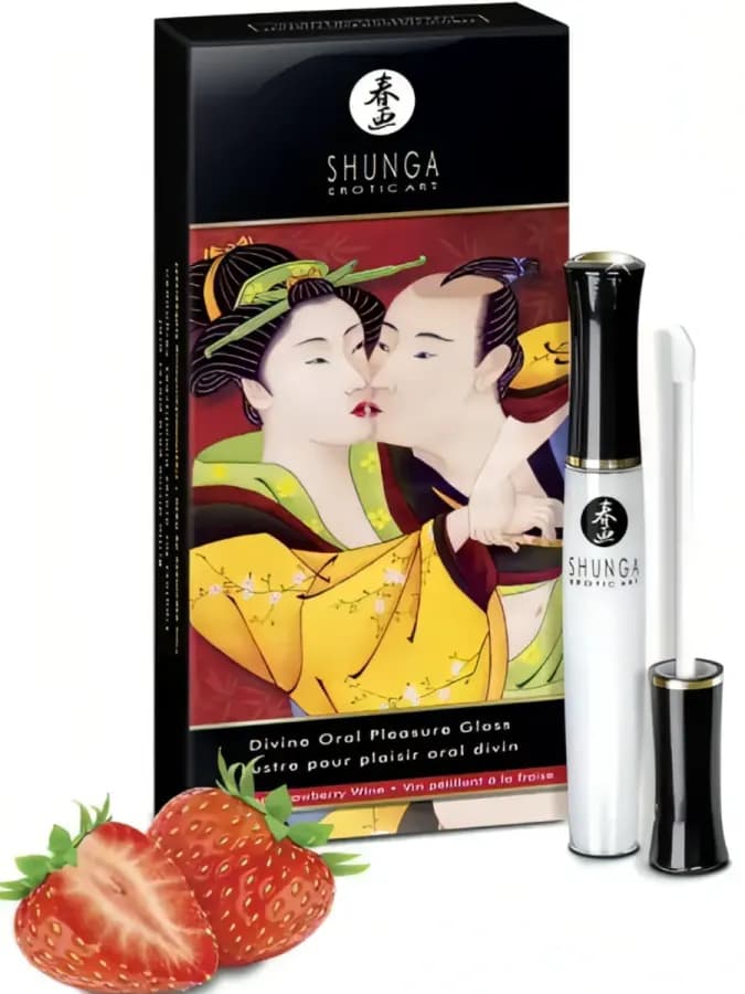 Shunga блеск для губ клубника и шампанское 10 мл — фото 1