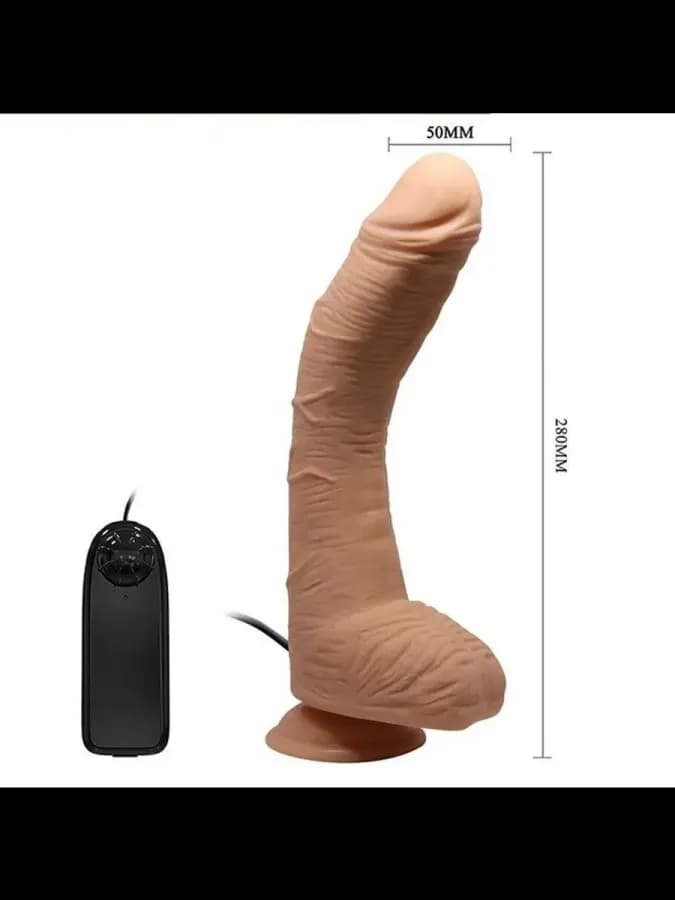 Фаллоимитатор Beautiful Alex Dildo с вибрацией и пультом управления (28,2×5 см) светлый — фото 2