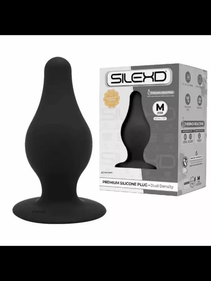 Анальный плаг черный MODEL 2 от SILEXD M (9,3*3,5 см)