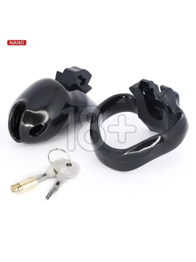 Мужской пояс верности HOLYTRAINER NANO (HT-V4), черный — фото 2