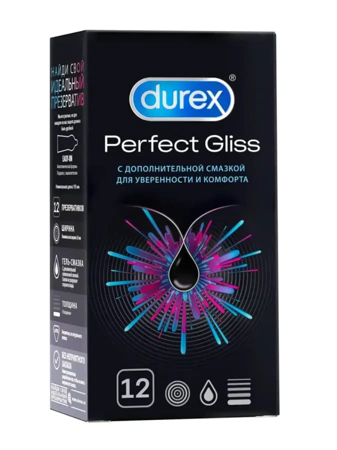 Презервативы Perfect Gliss с дополнительной смазкой, 12 шт