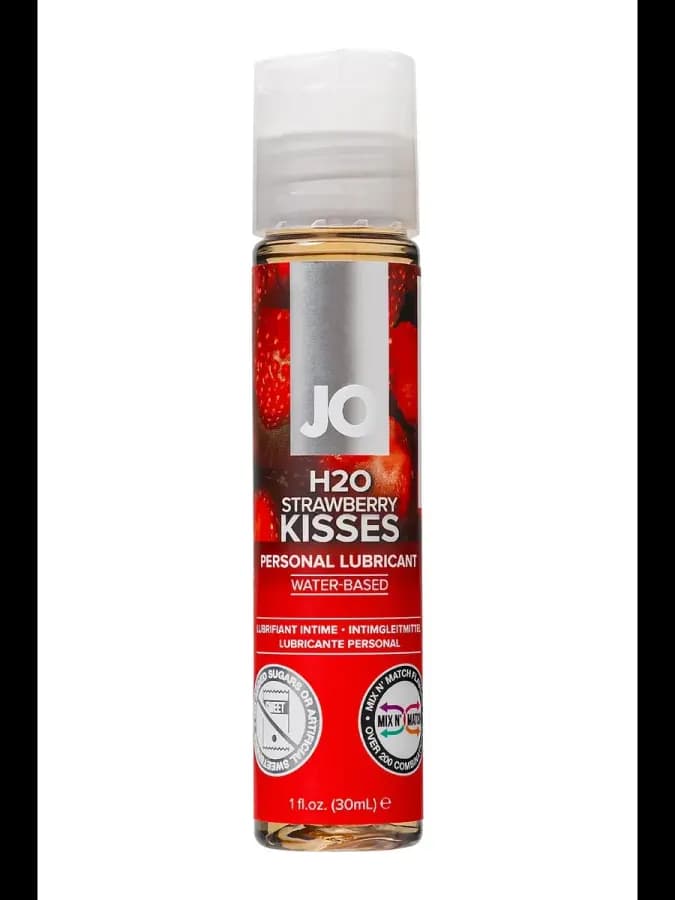 Вкусовой лубрикант "Клубника" JO Flavored Strawberry Kiss, 30 мл — фото 3