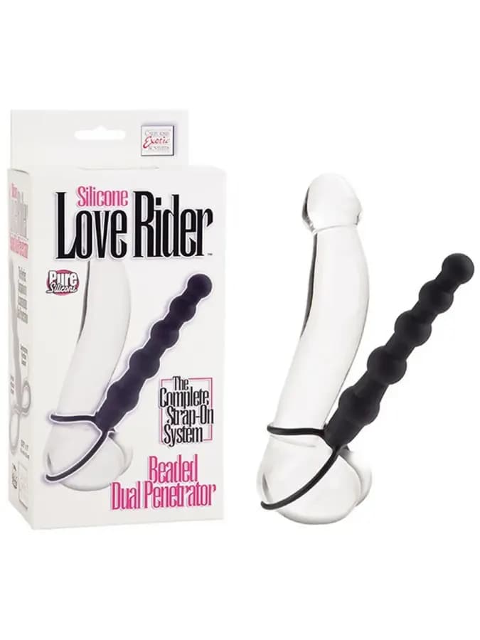 Насадка на пенис Silicone Love Rider Beaded Dual — фото 5