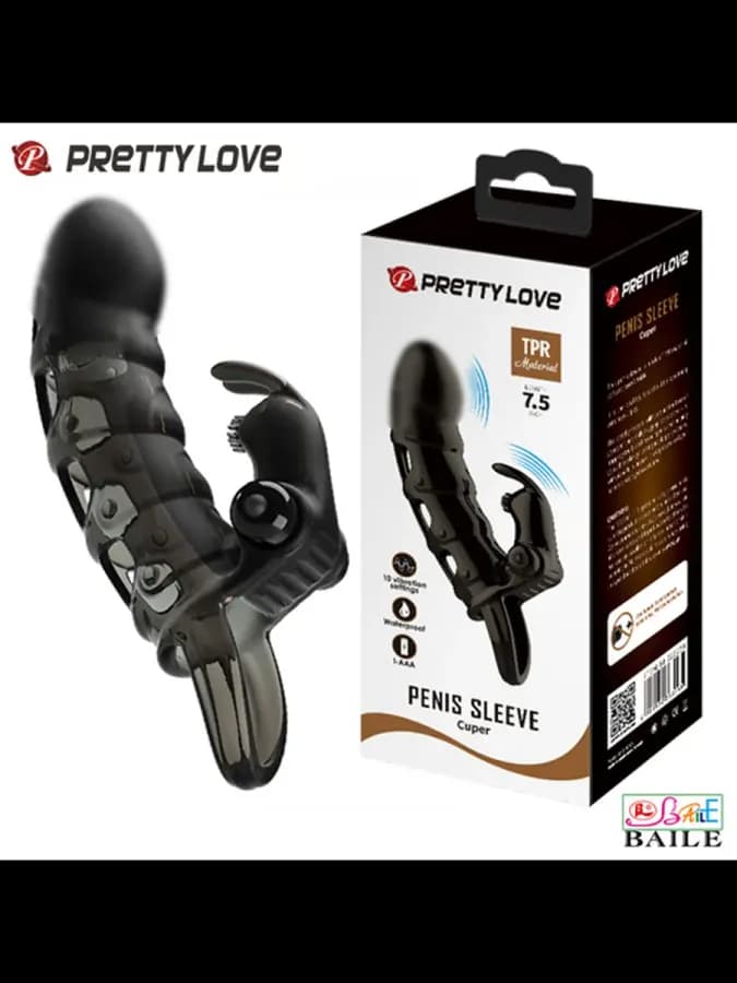 Baile Pretty Love Насадка с подхватом мошонки, вибрацией — фото 1