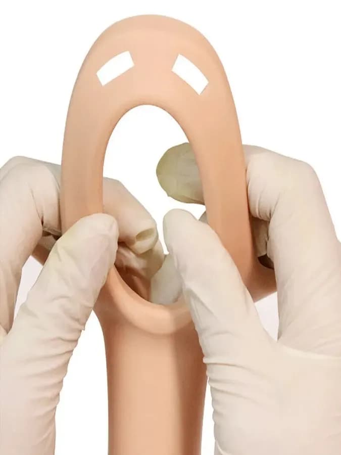 Фаллопротез поясной Strap-On полый силикон телесный 13,5 см — фото 6