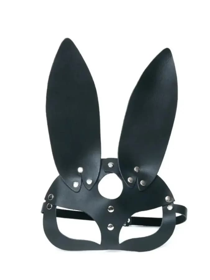 Маска кожанная черная "Lapin" — фото 3