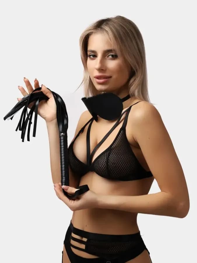 Набор БДСМ маска BDSM с мехом, плетка, ролевые игры