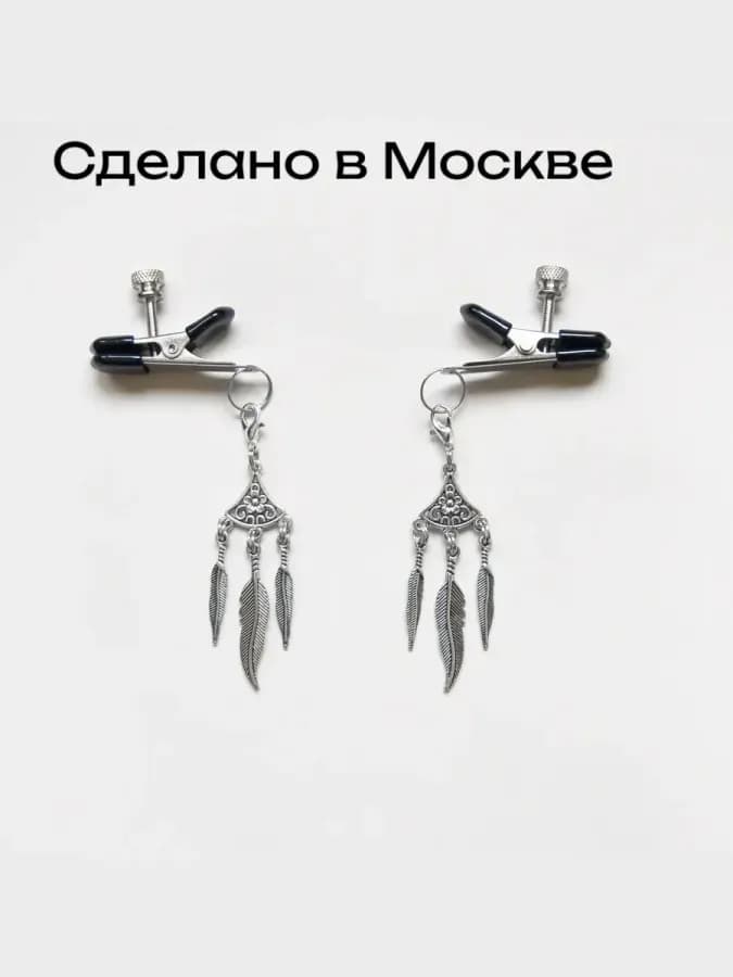 Зажимы на соски с 3 перьями — фото 1