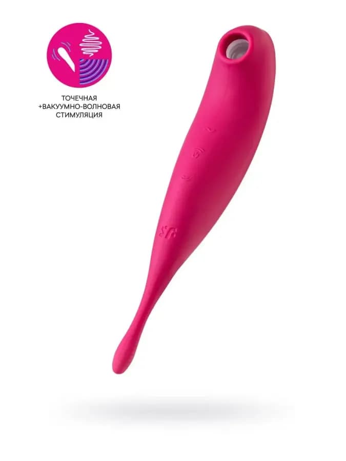 Вибратор с воздушной стимуляцией клитора Satisfyer Twirling Pro красный