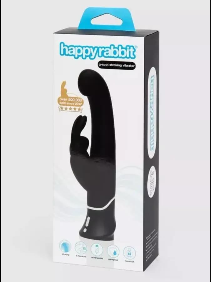 Вибратор для G-точки Happy Rabbit Stroker черный — фото 2