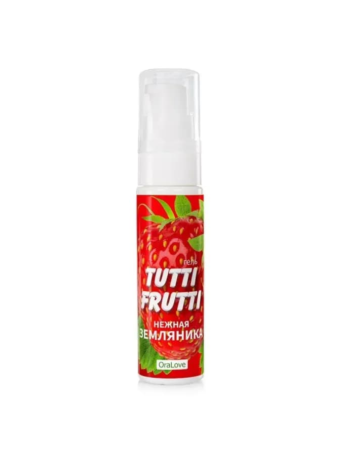 Гель-смазка Tutti-frutti с земляничным вкусом - 30 гр — фото 3
