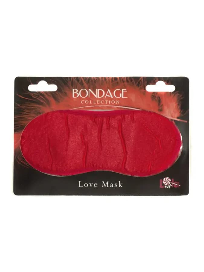 Маска на глаза BONDAGE красная — фото 3