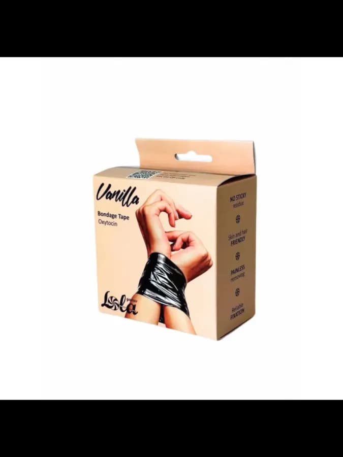 Черный бондадный скотч для тела Vanilla Oxytocin Black