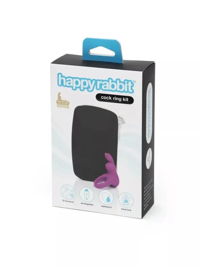Эрекционное виброкольцо Happy Rabbit Cock Ring Kit с кейсом — фото 2