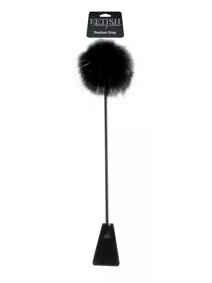 Черный стек Feather Crop с пуховкой на конце - 53,3 см