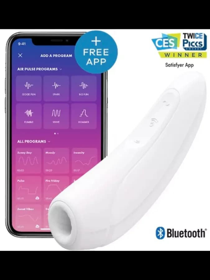 Вакуумный клиторальный стимулятор Satisfyer Curvy 1+ (белый) — фото 2