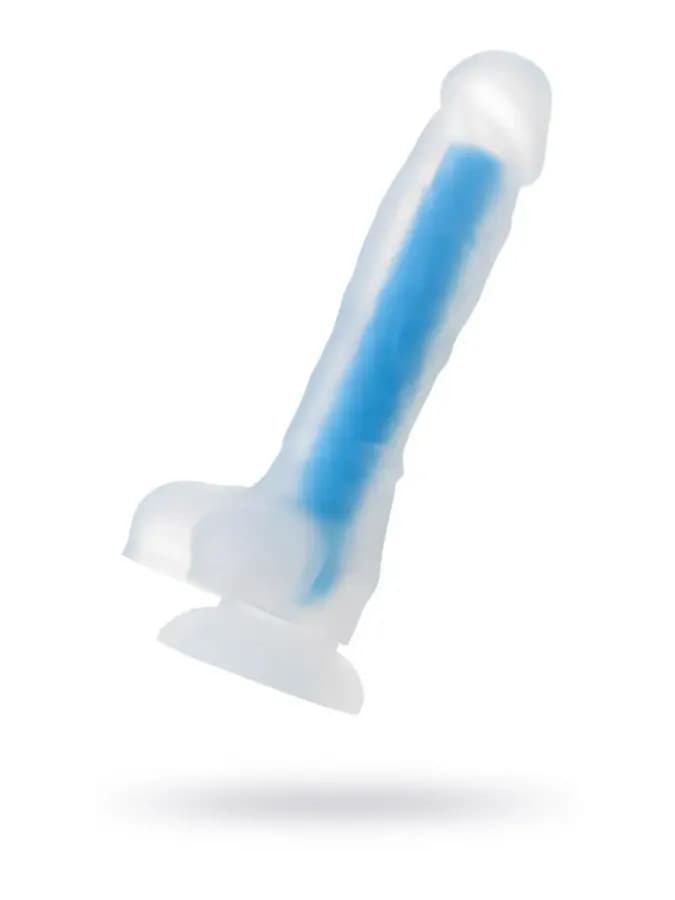 Фаллоимитатор синий Bruce Glow 16,5 см