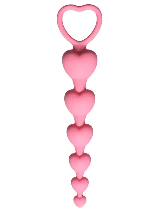 Lola Games First Time Анальная цепочка Heart's Beads Pink (1 — фото 2