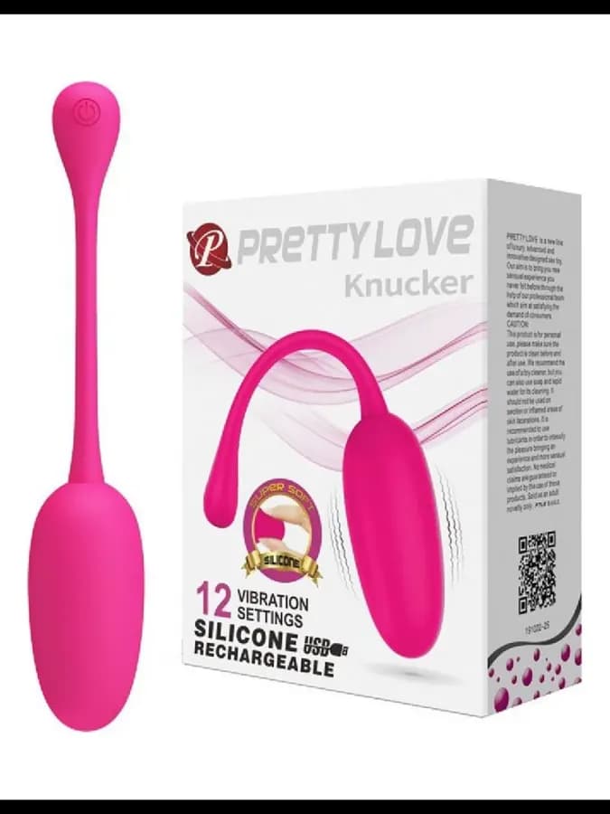 Pretty Love Knucker, розовое — перезаряжаемое виброяйцо — фото 4