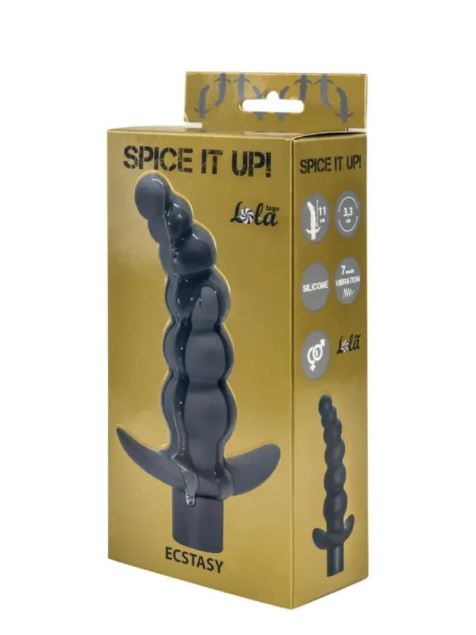 Анальная пробка с вибрацией Spice it up Ecstasy Dark Grey