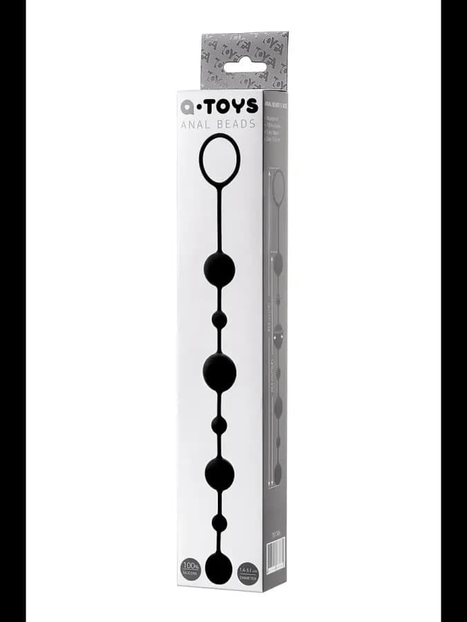 Анальная цепочка черная Toyfa A-toys с шариками силикон 35,9 — фото 4