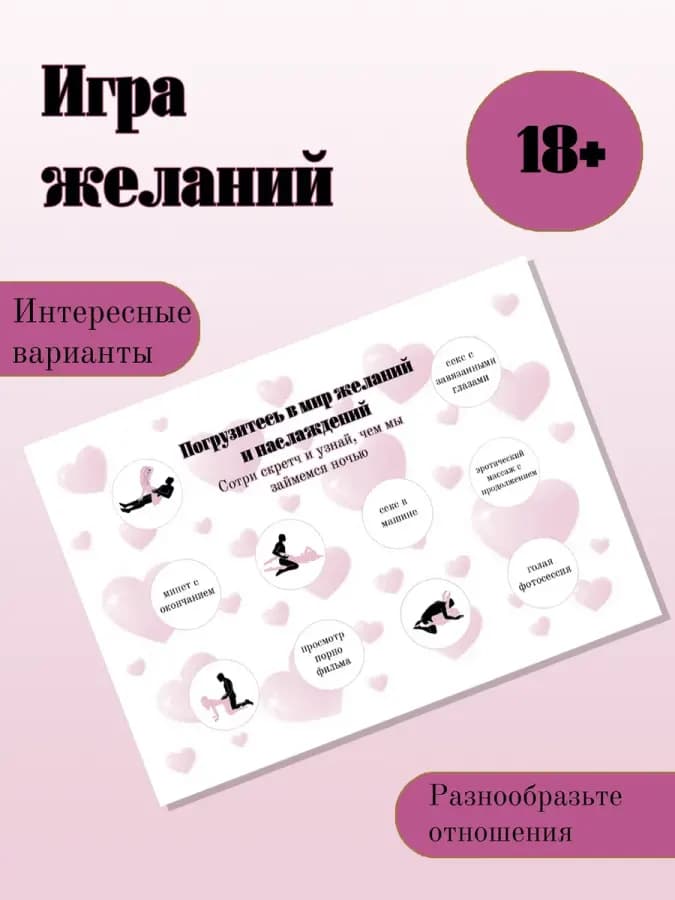 Сертификат подарочный, игра карта желаний для двоих — фото 2