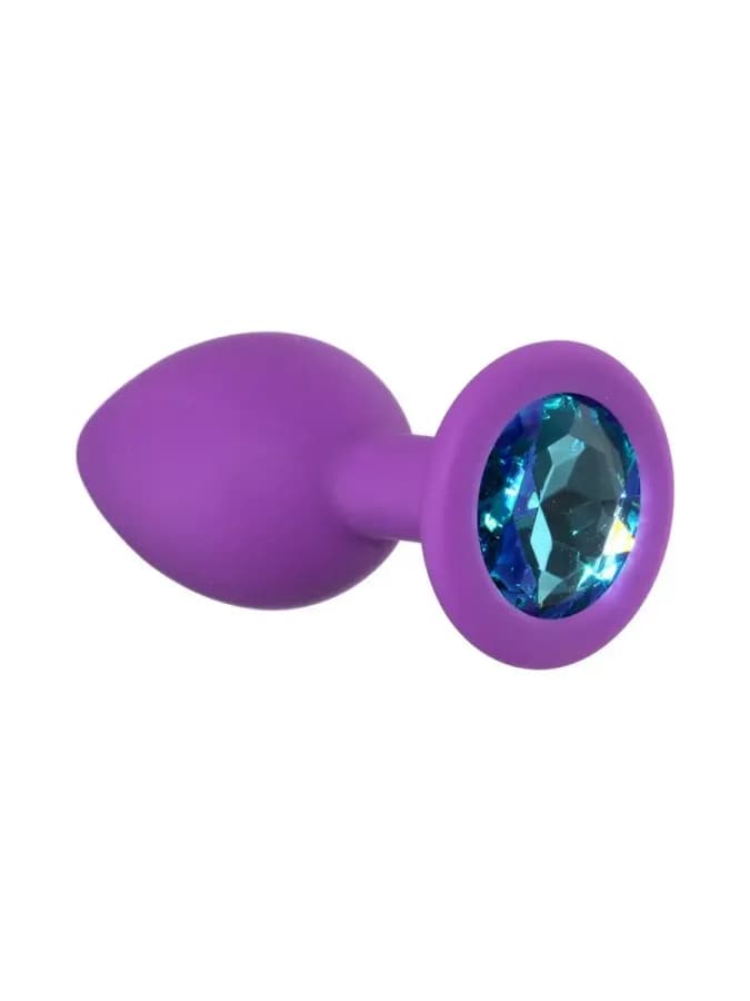 Анальная пробка Emotions Cutie Small Purple light blue cryst