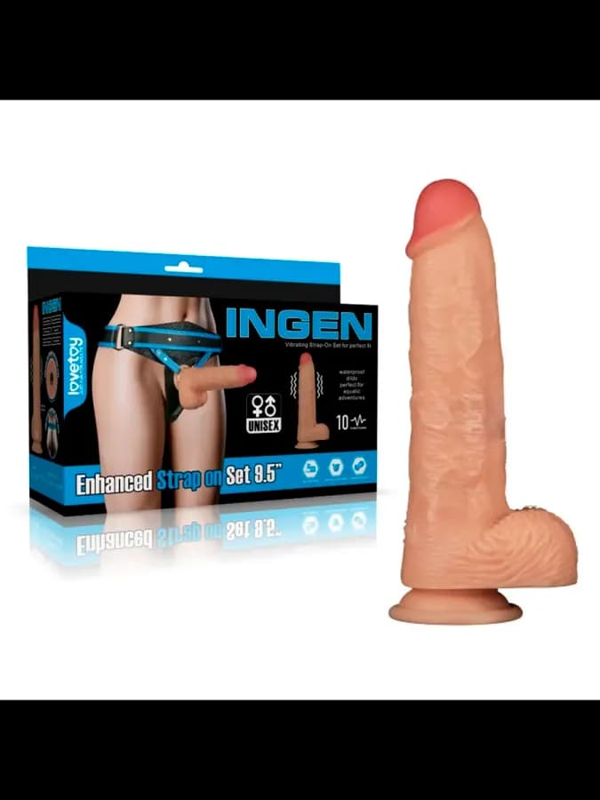 Страпон с вибрацией Ingen 9,5 (пояс+дилдо) L/XL/2XL