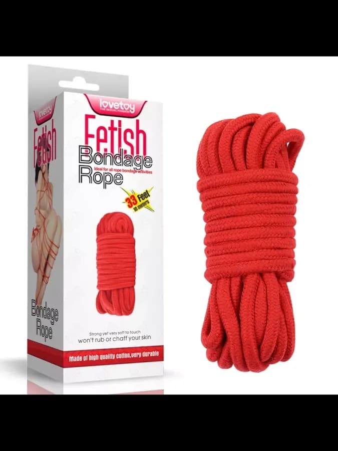 Красная веревка для связывания Fetish Bondage Rope