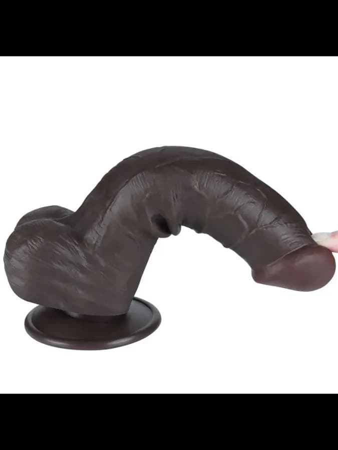 Реалистичный фаллоимитатор Sliding Skin (20,8×4 см) — фото 3