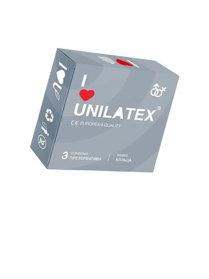Презервативы ребристые Unilatex Ribbed 3 шт