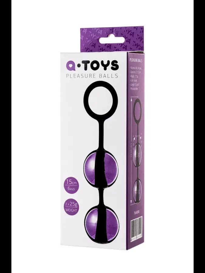 A-Toys by TOYFA Вагинальные шарики, цвет: черный, серебристы — фото 2