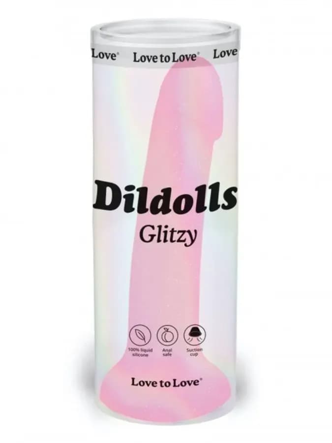 Фаллоимитатор из жидкого силикона Dildolls Glitzy - 17,6 см — фото 3