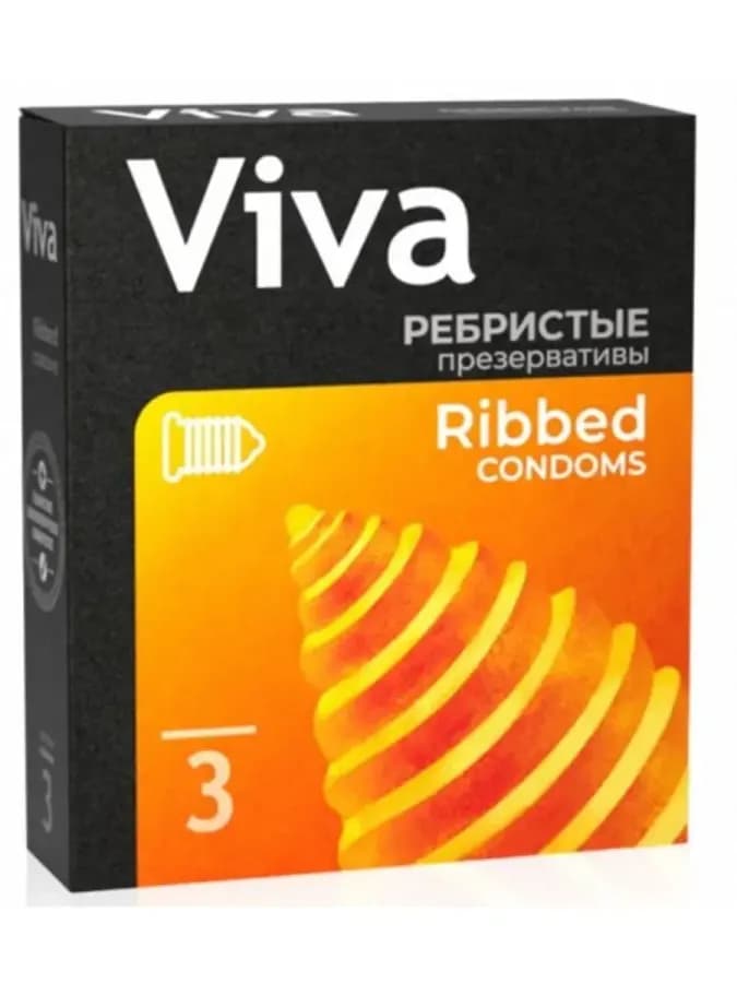 Презерватив viva ребристые n3