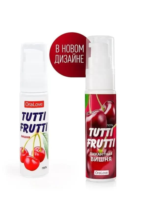 Гель-смазка Tutti-frutti с вишнёвым вкусом - 30 гр — фото 2