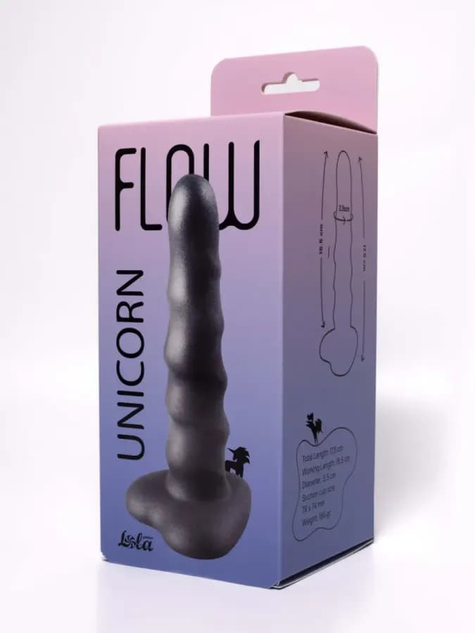 Нереалистичный дилдо Unicorn Black