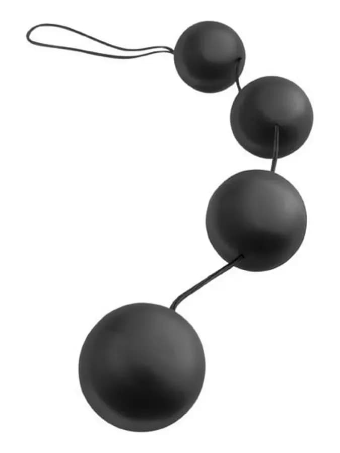 Deluxe Vibro Balls — анальная цепочка из 4 шариков, ⌀3.2 см