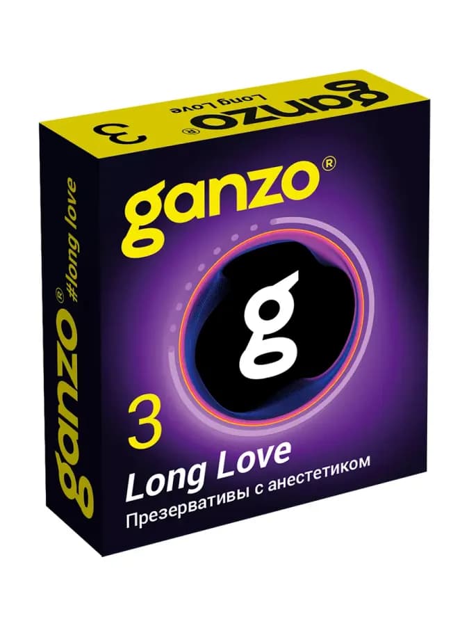 Презервативы с анестетиком Ганзо Long Love 4 пачки
