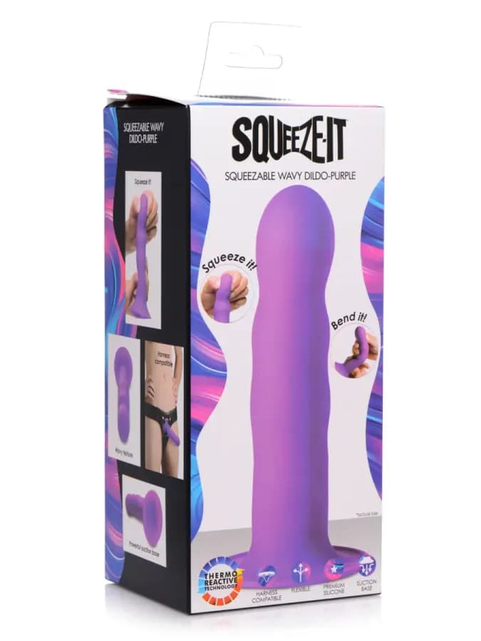 Squeeze-It мягкий гибкий волнистый фаллоимитатор, 18.3х4.1см — фото 4